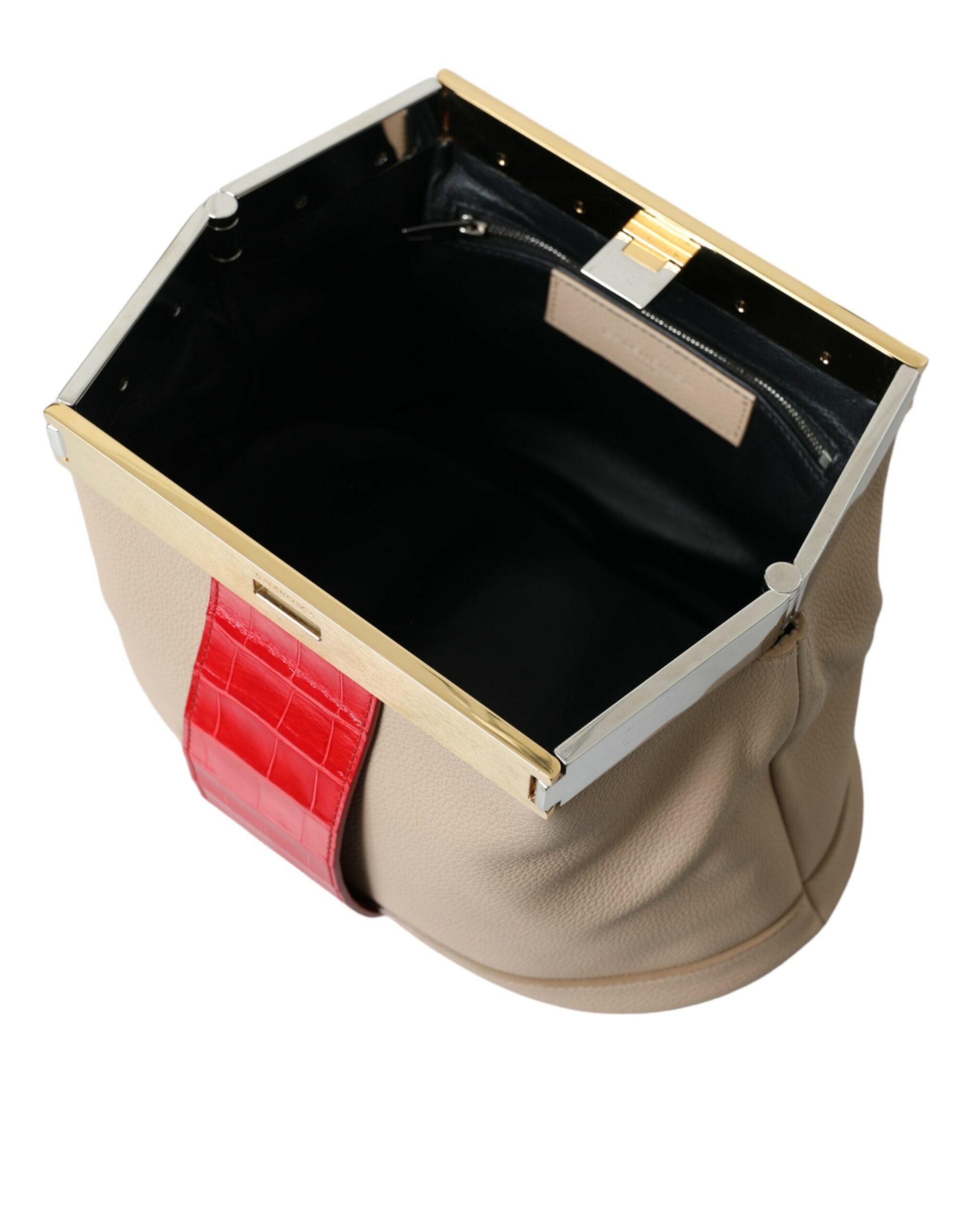 Clutch Balenciaga de piel exótica en dos tonos