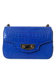 Minibolso de hombro Balenciaga de piel de caimán - Azul elegante