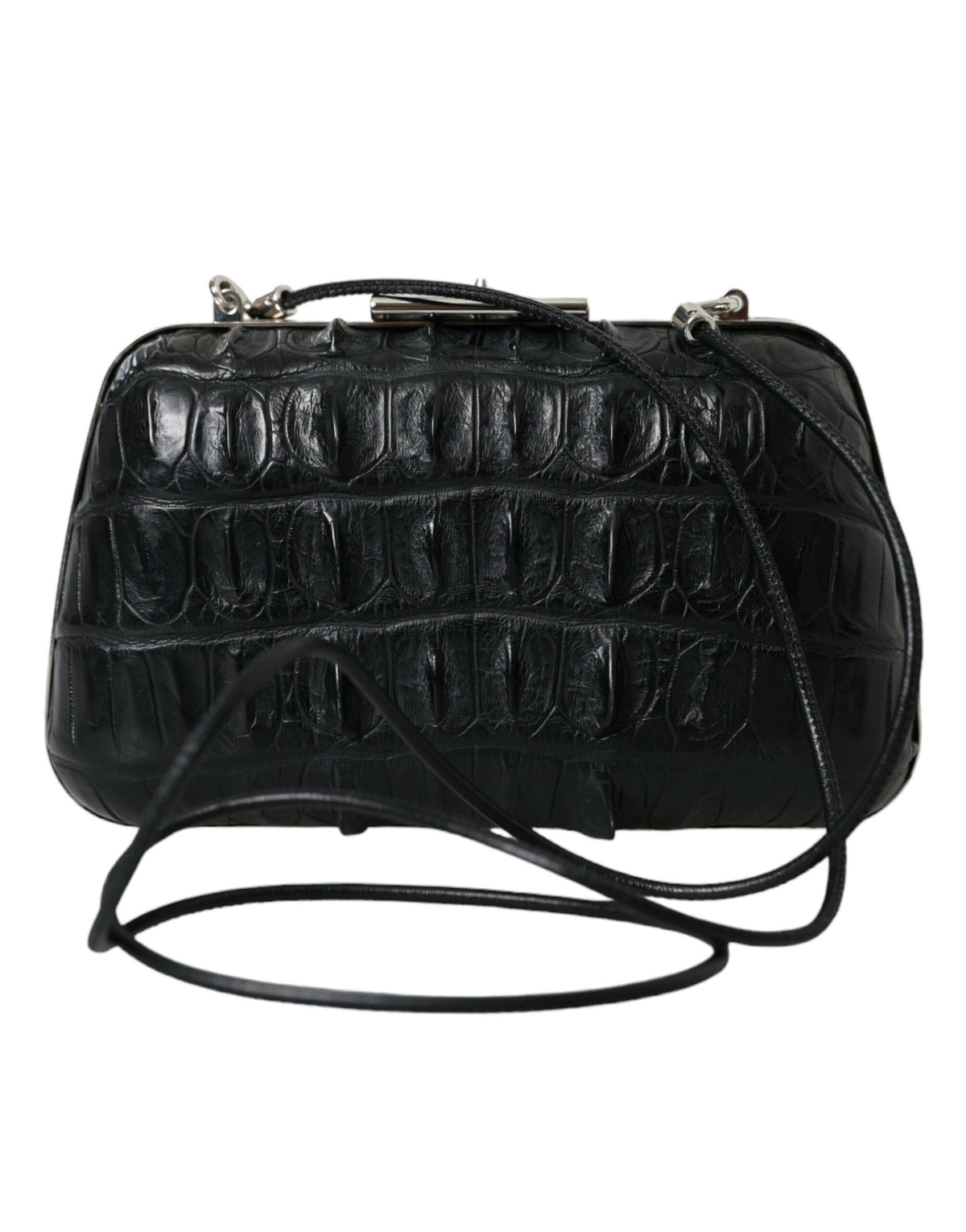 Elegante bolso de noche de piel de cocodrilo de Balenciaga