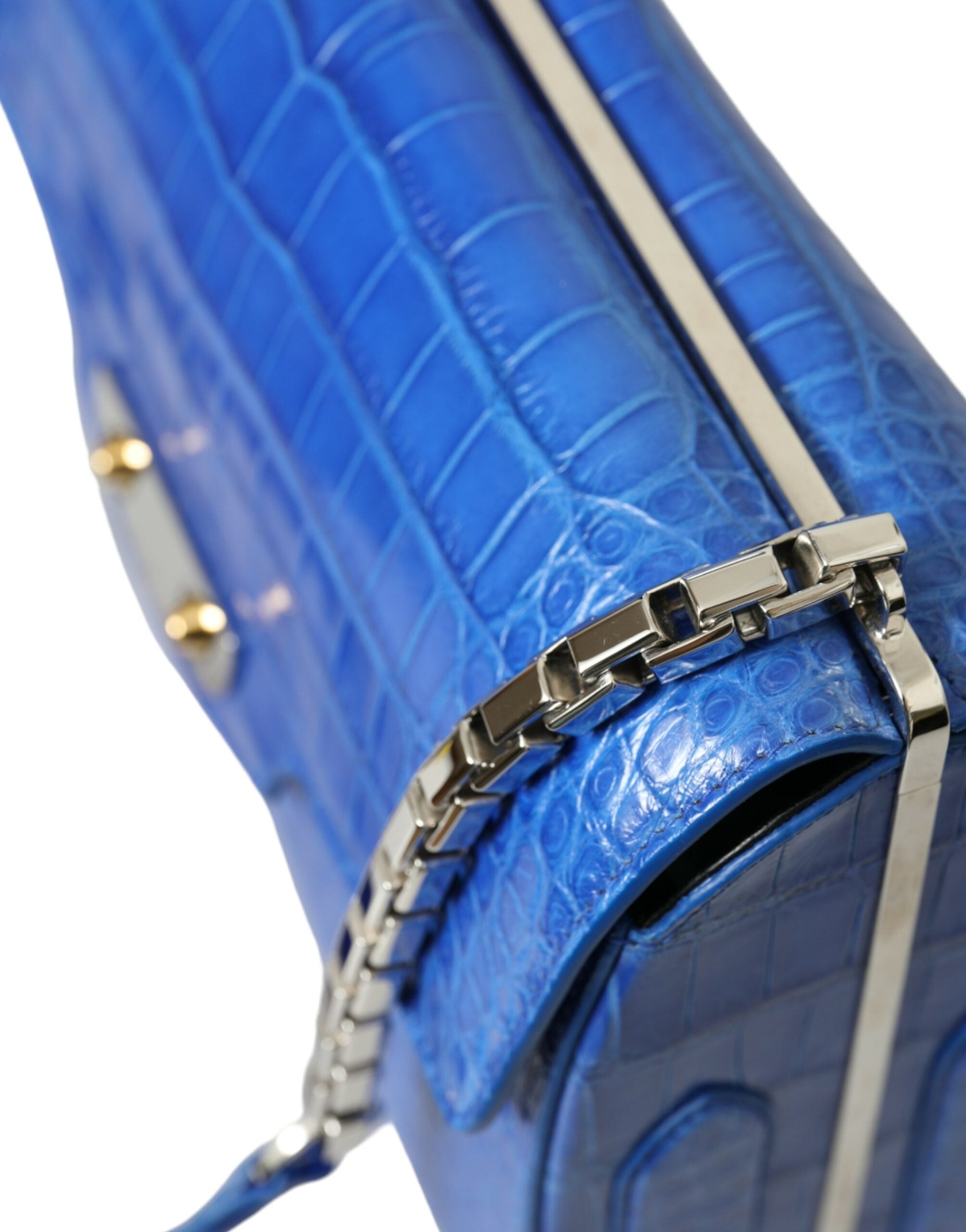 Bolso de hombro Balenciaga Chic de piel de caimán con cadena
