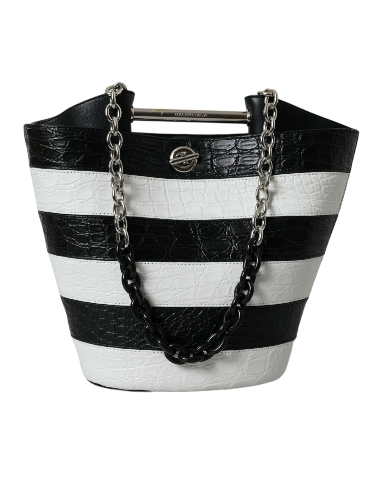 Bolso maxi estilo cubo Balenciaga Chic de piel de cocodrilo