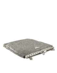 Elegante bolso de noche Prada de malla plateada con hombro