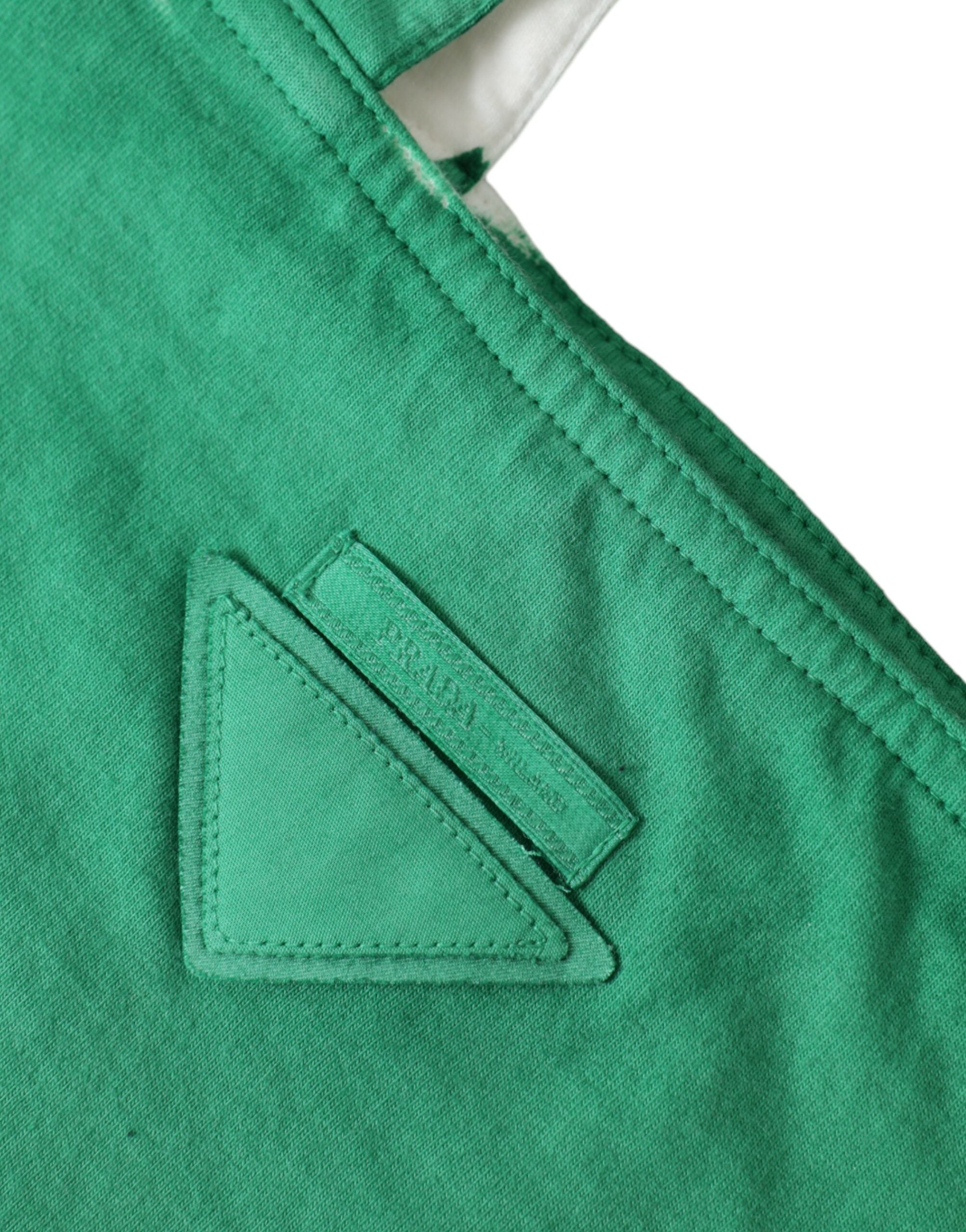 Elegante bolso tote de tela verde de Prada