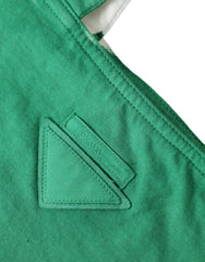 Elegante bolso tote de tela verde de Prada