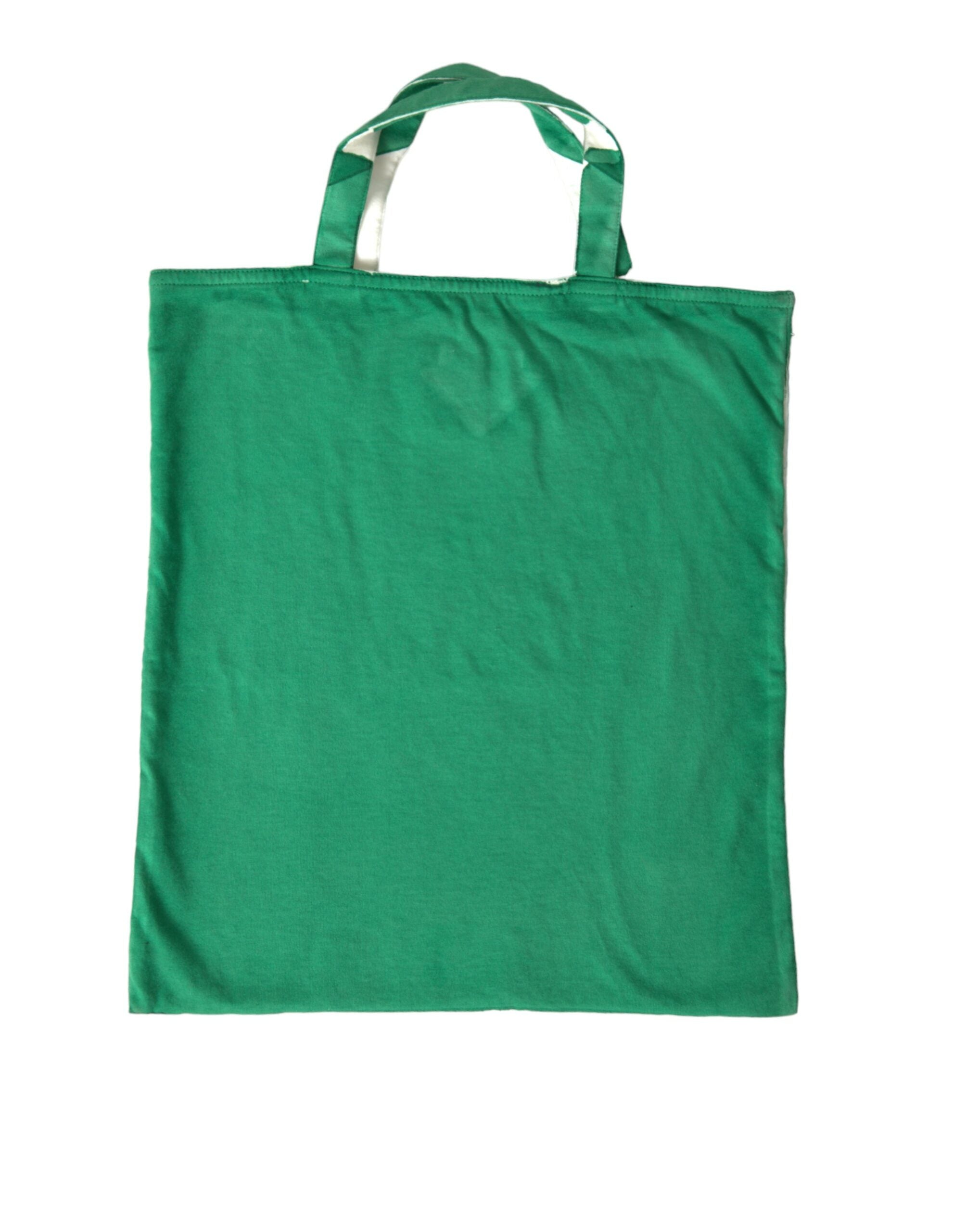 Elegante bolso tote de tela verde de Prada