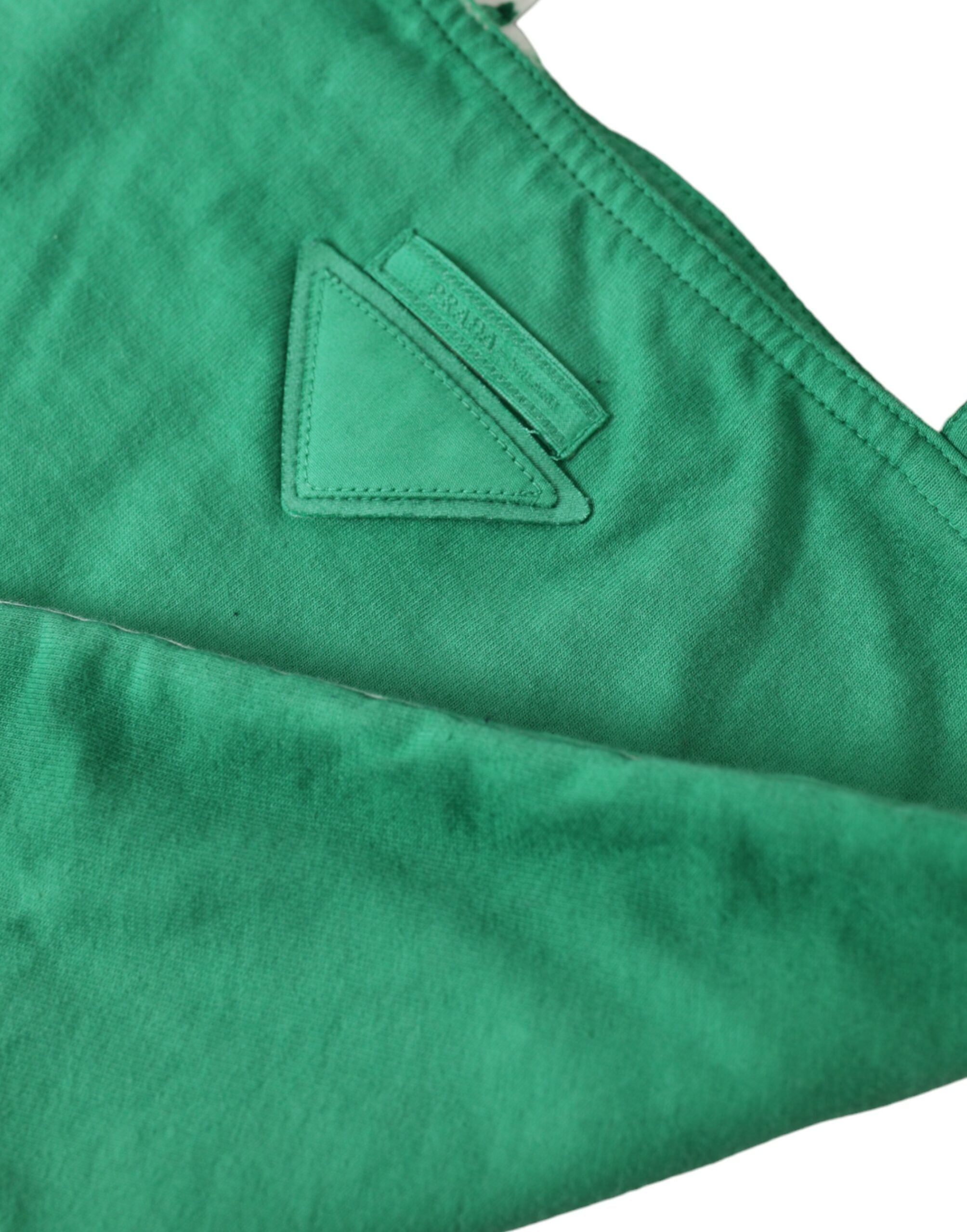 Elegante bolso tote de tela verde de Prada