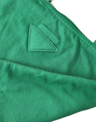 Elegante bolso tote de tela verde de Prada