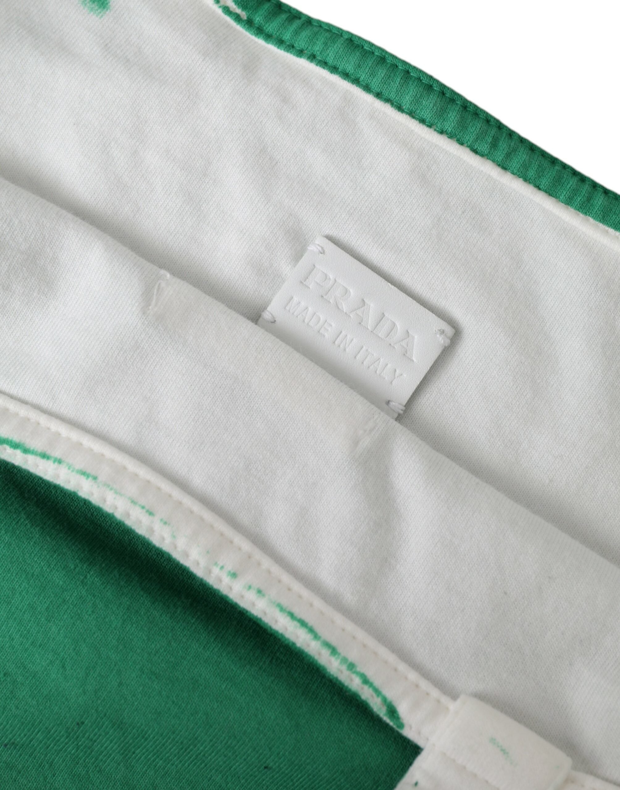 Elegante bolso tote de tela verde de Prada