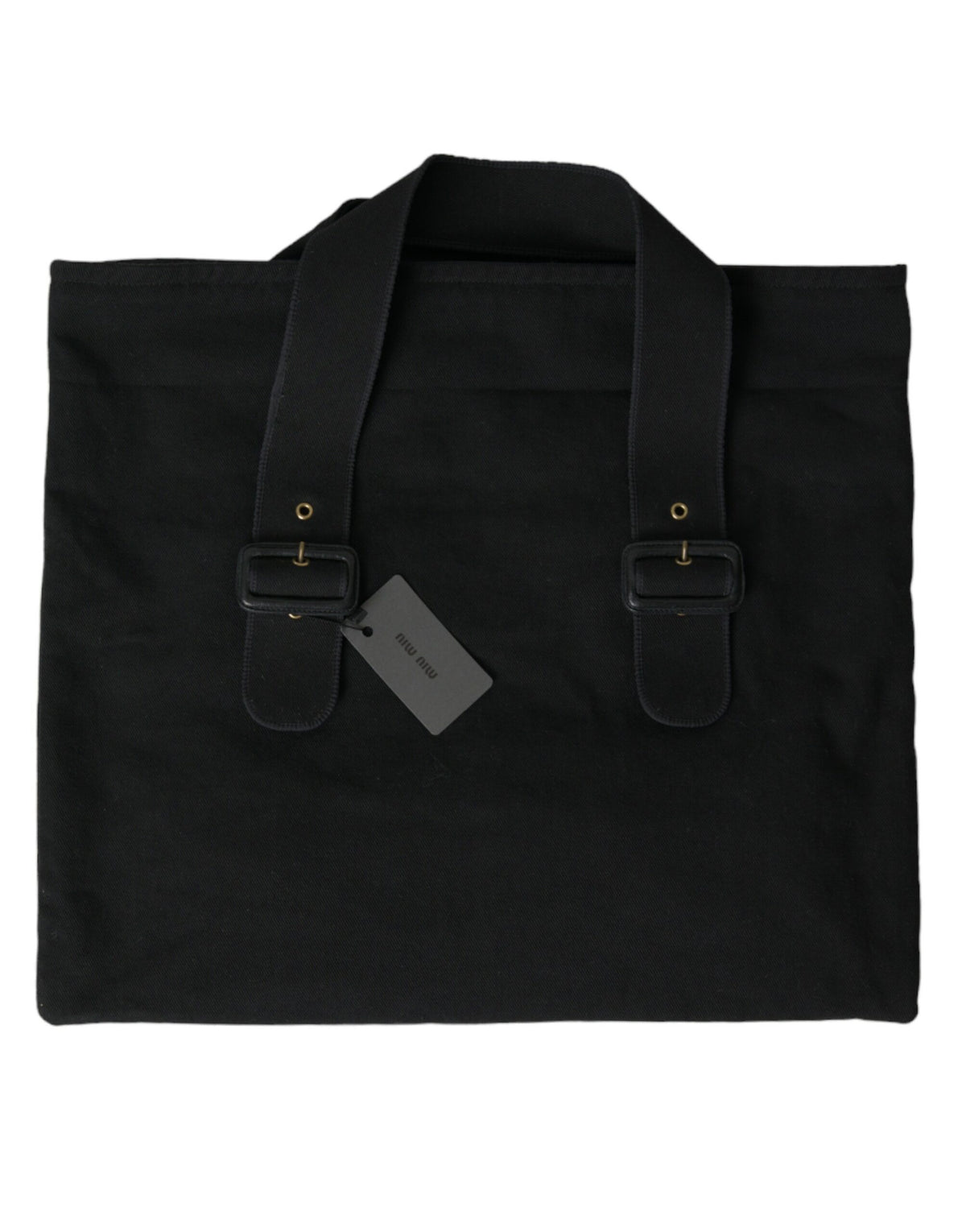 Bolso tote vaquero negro elegante Miu Miu para el día a día