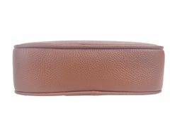 Bolso bandolera pequeño Burberry de piel color canela con cámara y logotipo TB