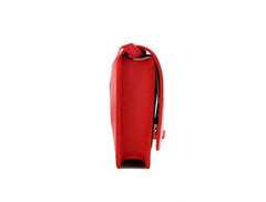 Bolso bandolera pequeño de piel lisa con logotipo grabado en rojo Hampshire de Burberry