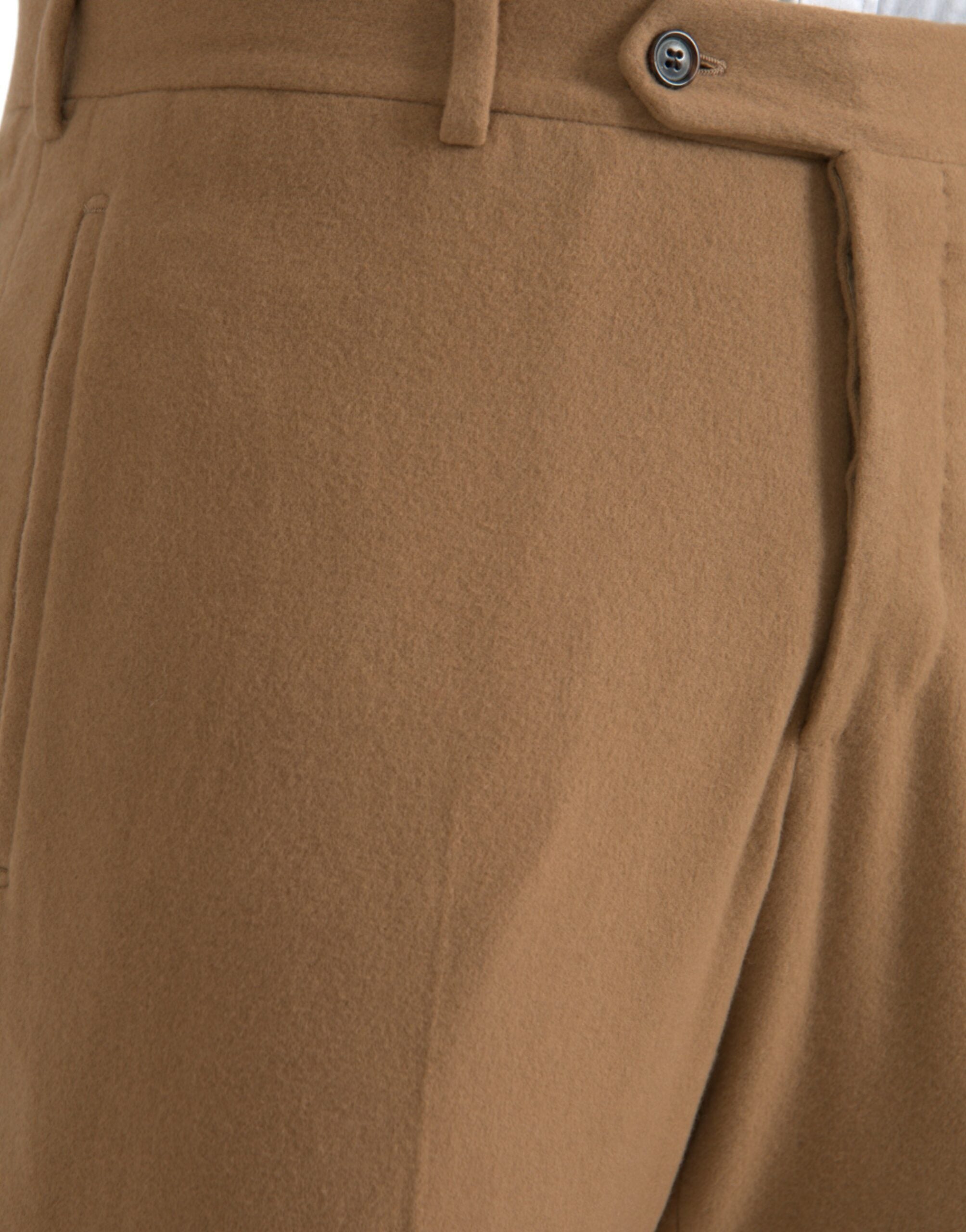Pantalones de vestir rectos de cachemir beige Prada para hombre
