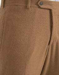 Pantalones de vestir rectos de cachemir beige Prada para hombre