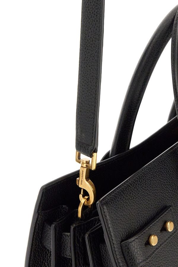 Bolso Sac De Jour de piel de becerro negro de Saint Laurent