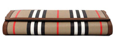 Bolso bandolera Burberry Hannah Icon Stripe Archive de lona electrónica en color tostado