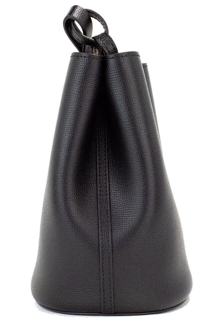 Bolso de mano tipo cubo Burberry Lorne pequeño de piel con cuadros Haymarket en negro
