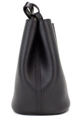 Bolso de mano tipo cubo Burberry Lorne pequeño de piel con cuadros Haymarket en negro