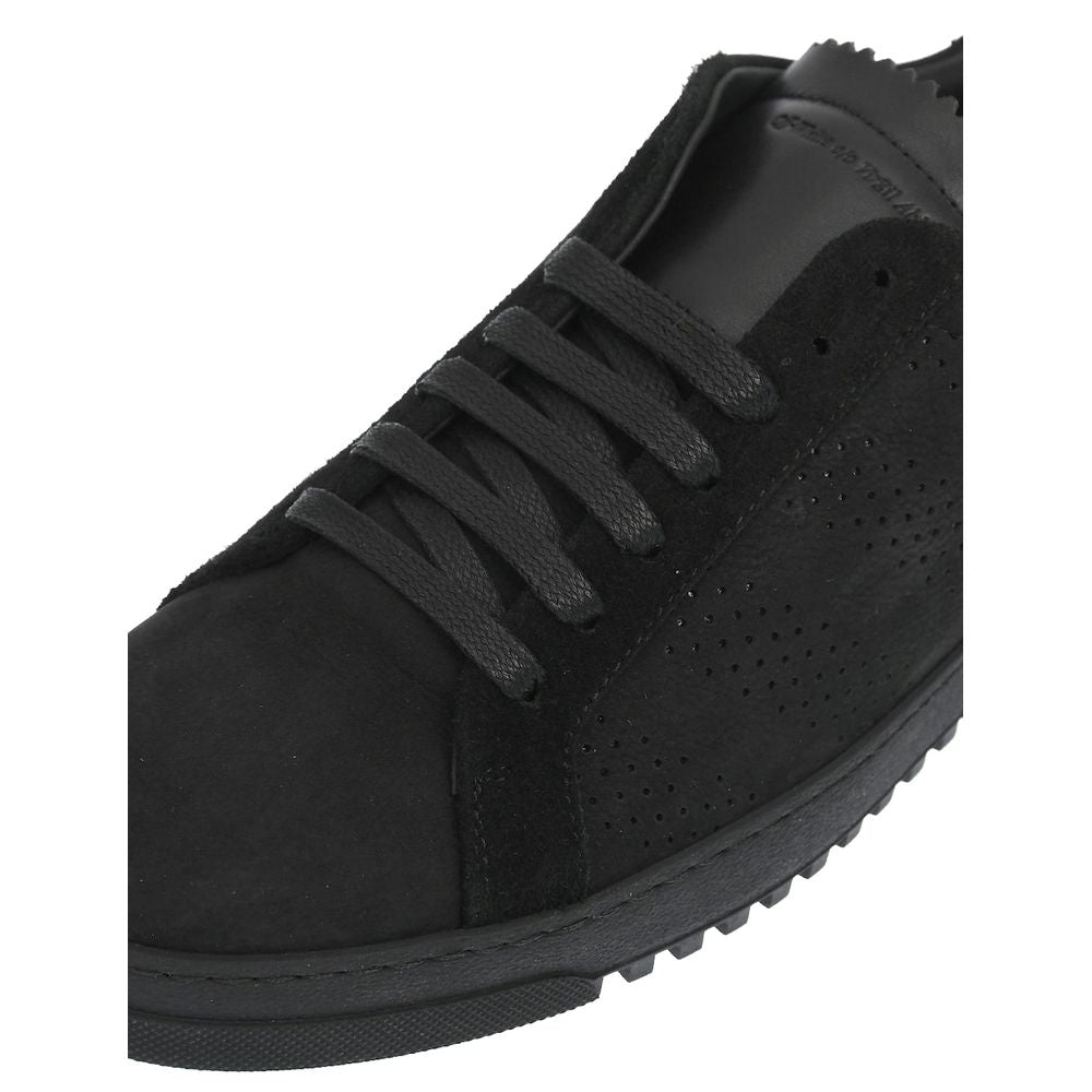 Zapatillas Off-White de piel de becerro negra para mujer