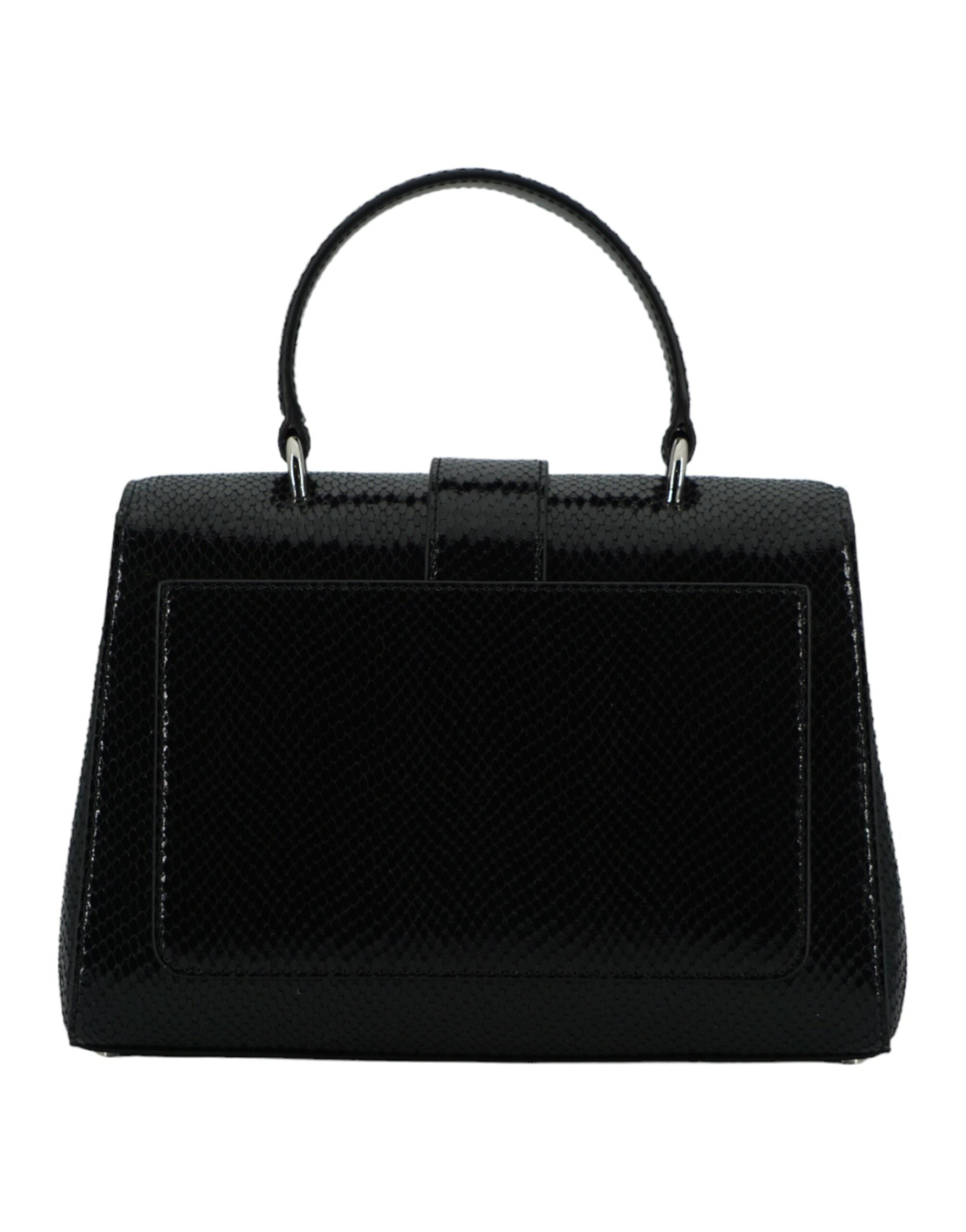 Bolso de hombro con asa superior de cuero negro Jimmy Choo