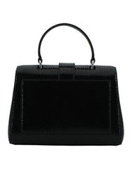 Bolso de hombro con asa superior de cuero negro Jimmy Choo
