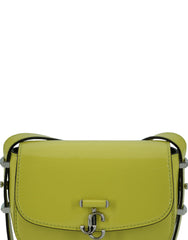 Bolso de hombro pequeño de piel amarillo lima Jimmy Choo