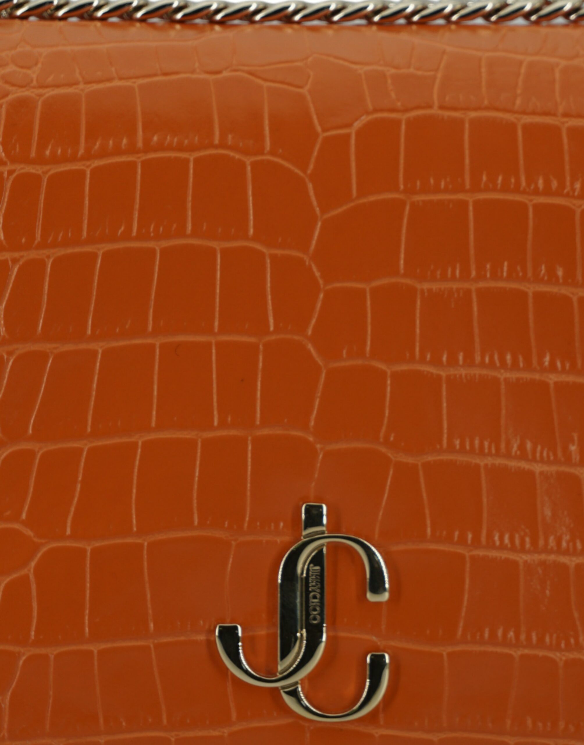 Bolso de hombro Jimmy Choo de piel color naranja ámbar