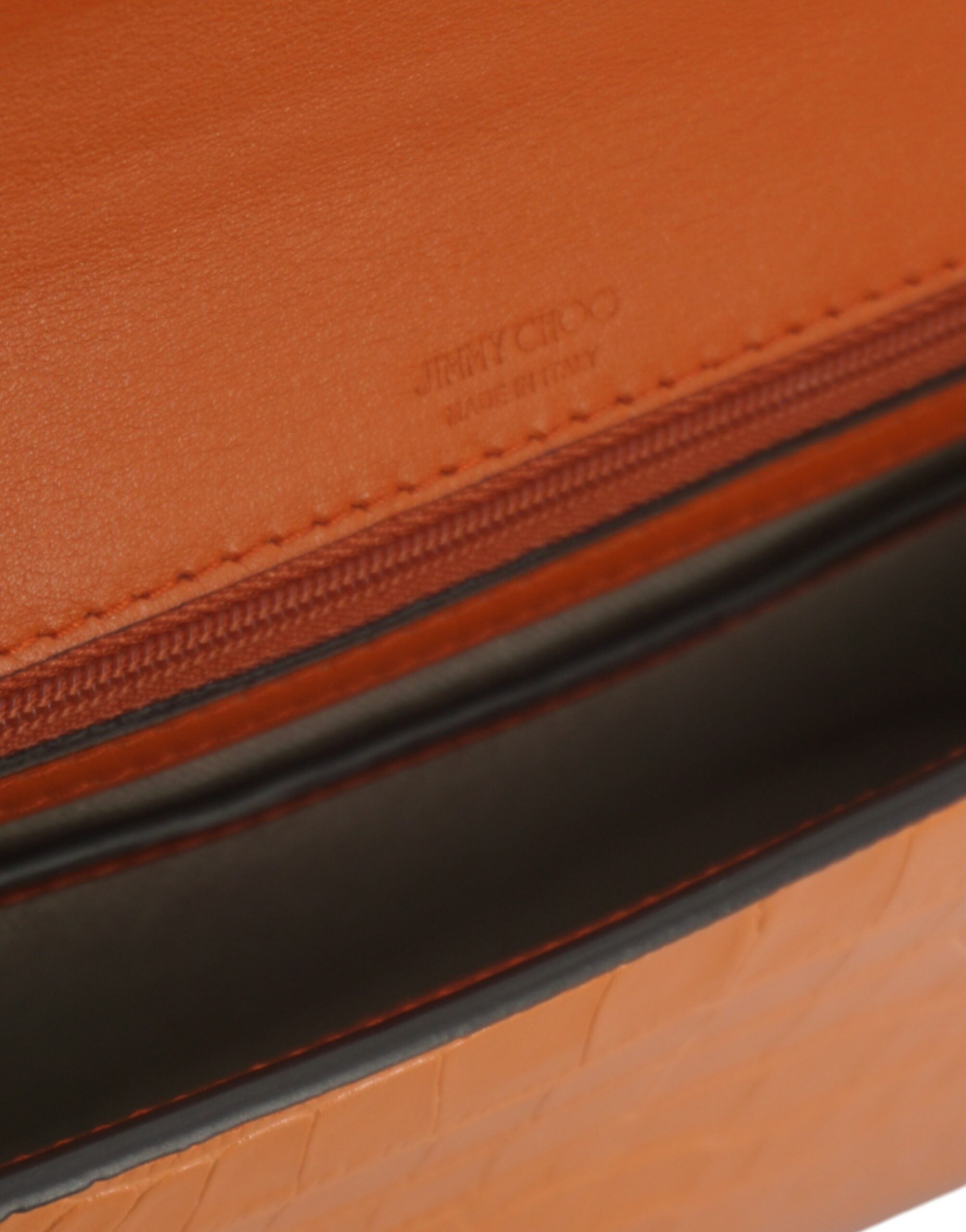 Bolso de hombro Jimmy Choo de piel color naranja ámbar