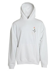 Sudadera con capucha y logotipo de algodón blanco de Balenciaga
