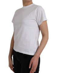 Camiseta Balenciaga de algodón blanca con cuello redondo y manga corta