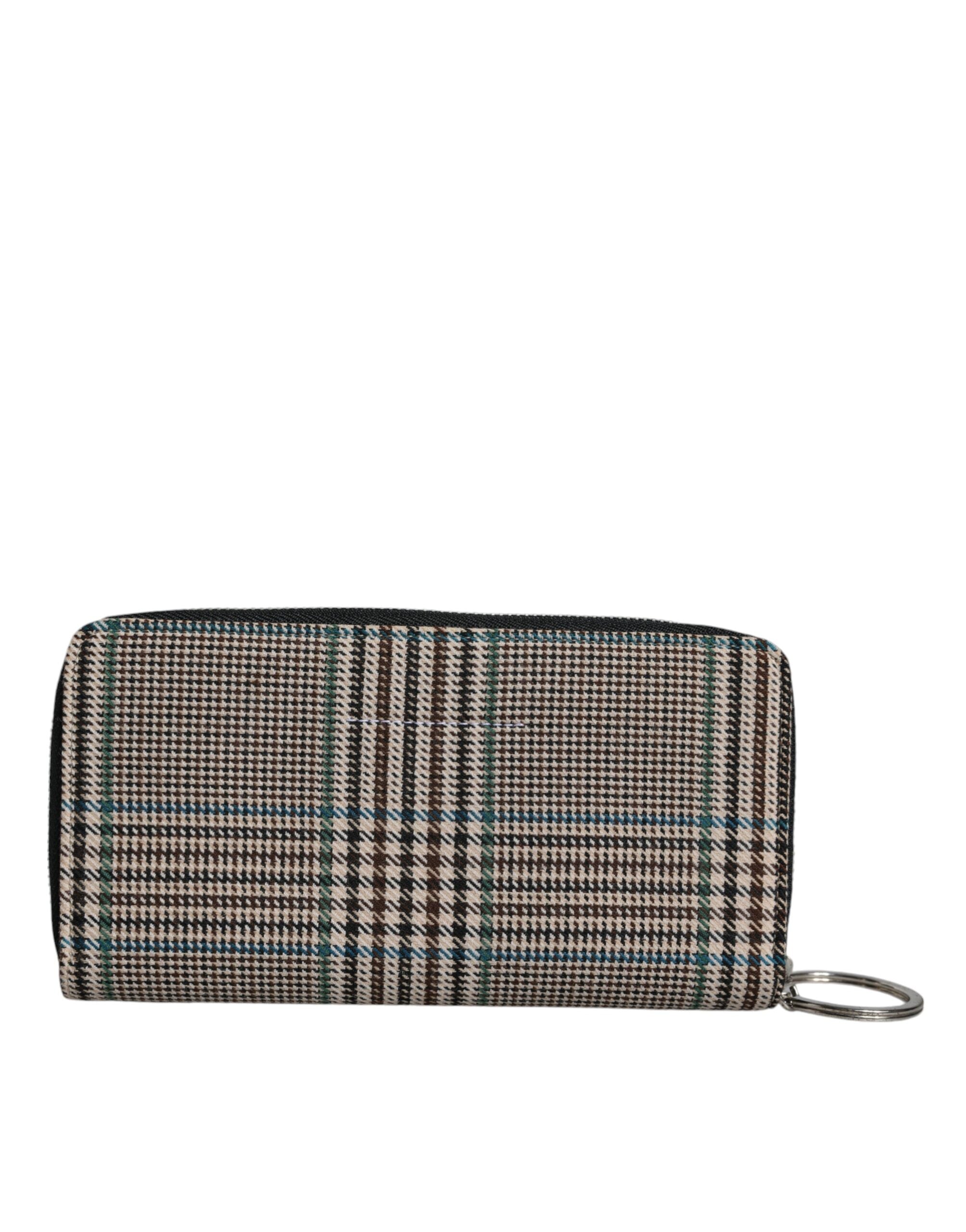 Cartera de mano continental con cremallera y diseño pata de gallo multicolor MM6 Maison Margiela