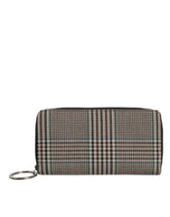 Cartera de mano continental con cremallera y diseño pata de gallo multicolor MM6 Maison Margiela