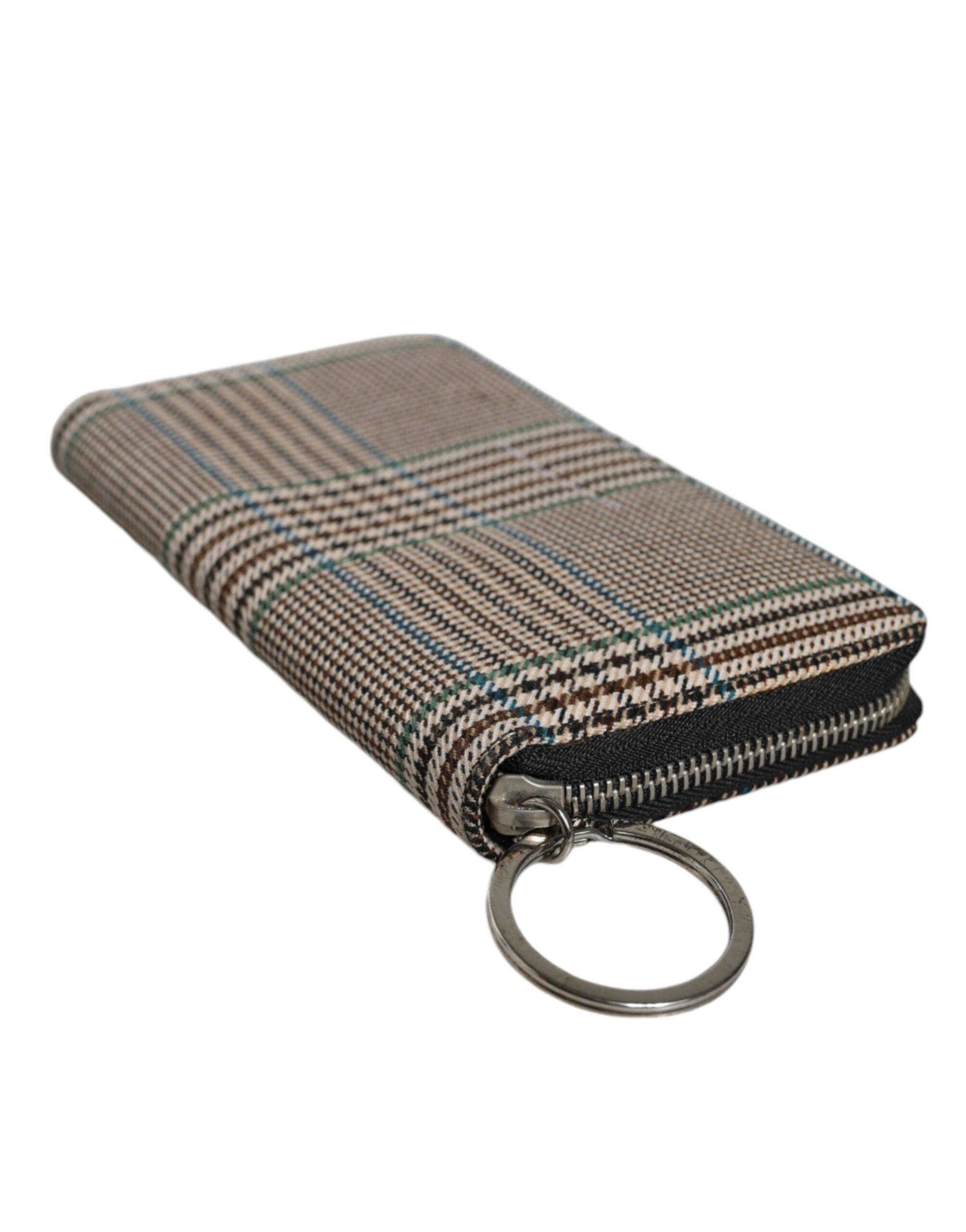 Cartera de mano continental con cremallera y diseño pata de gallo multicolor MM6 Maison Margiela