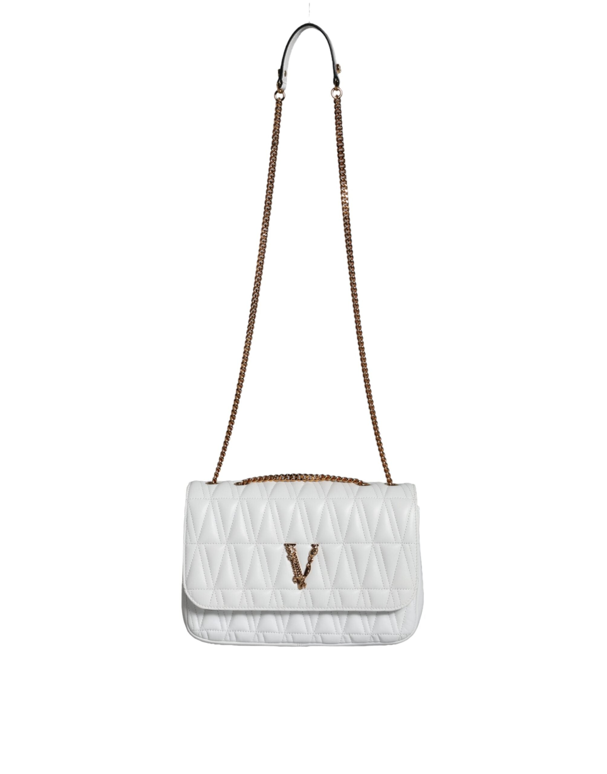 Bolso bandolera Versace Mini de piel napa blanca