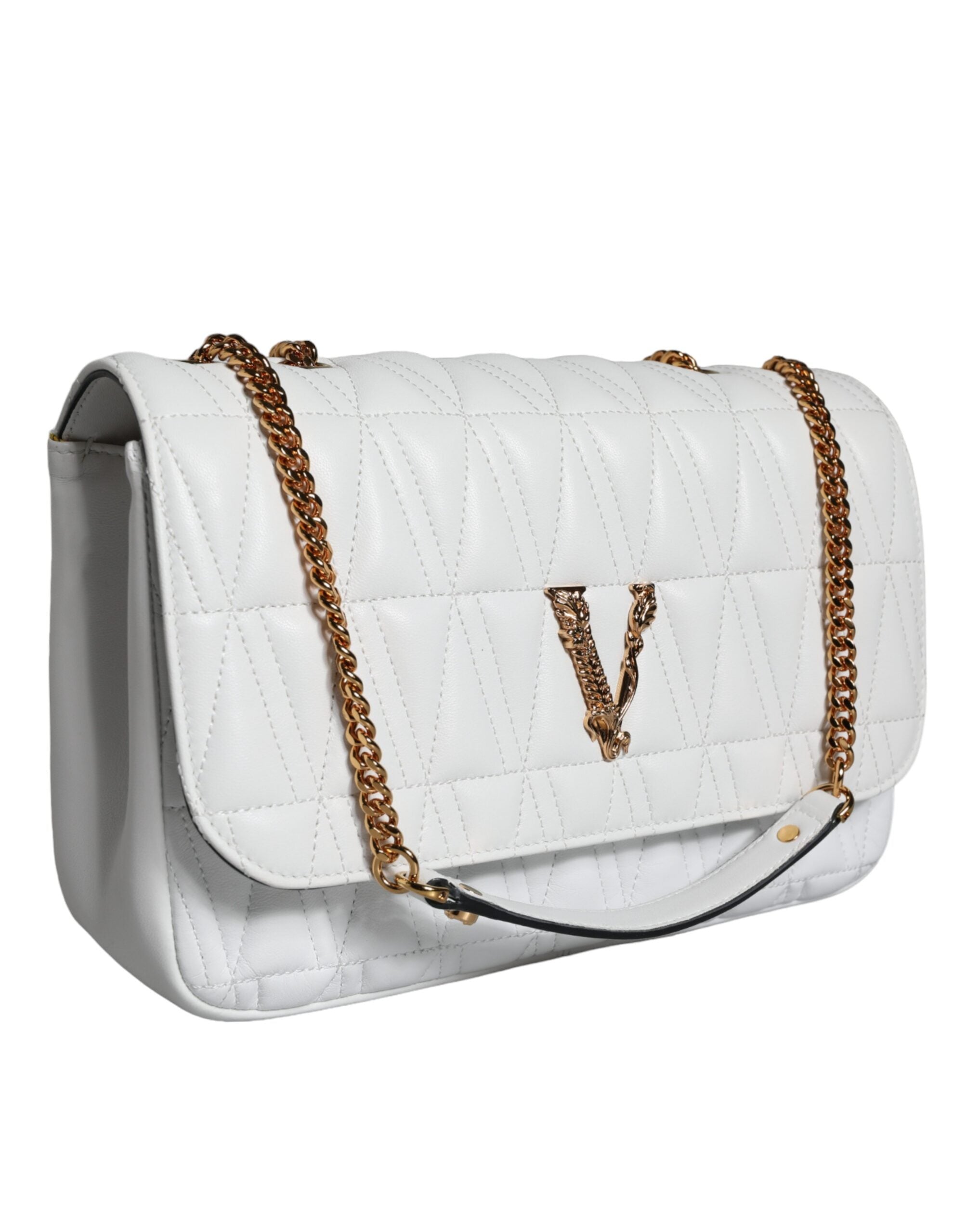 Bolso bandolera Versace Mini de piel napa blanca