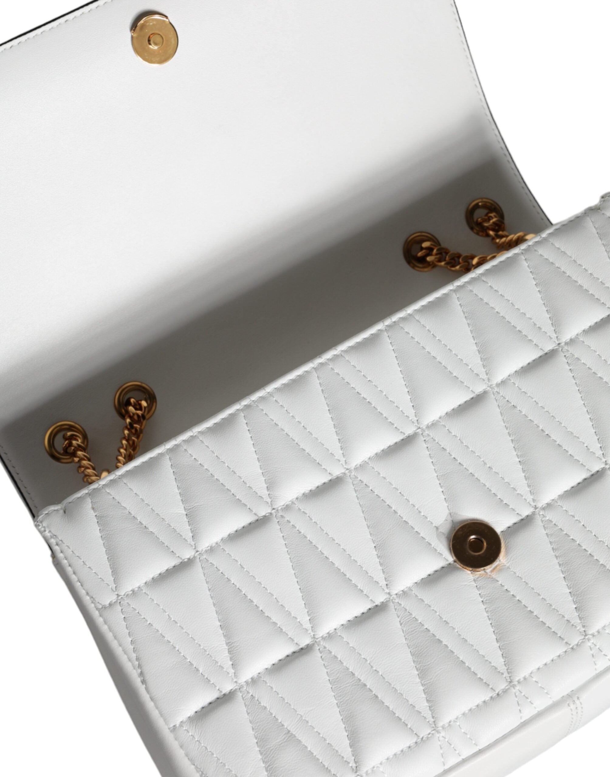 Bolso bandolera Versace Mini de piel napa blanca
