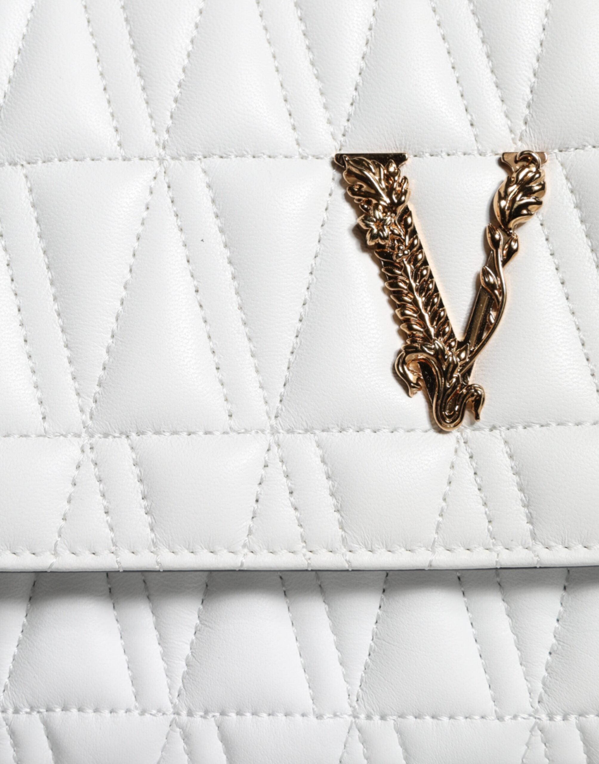 Bolso bandolera Versace Mini de piel napa blanca