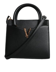 Bolso bandolera Versace pequeño de piel negra con asa superior