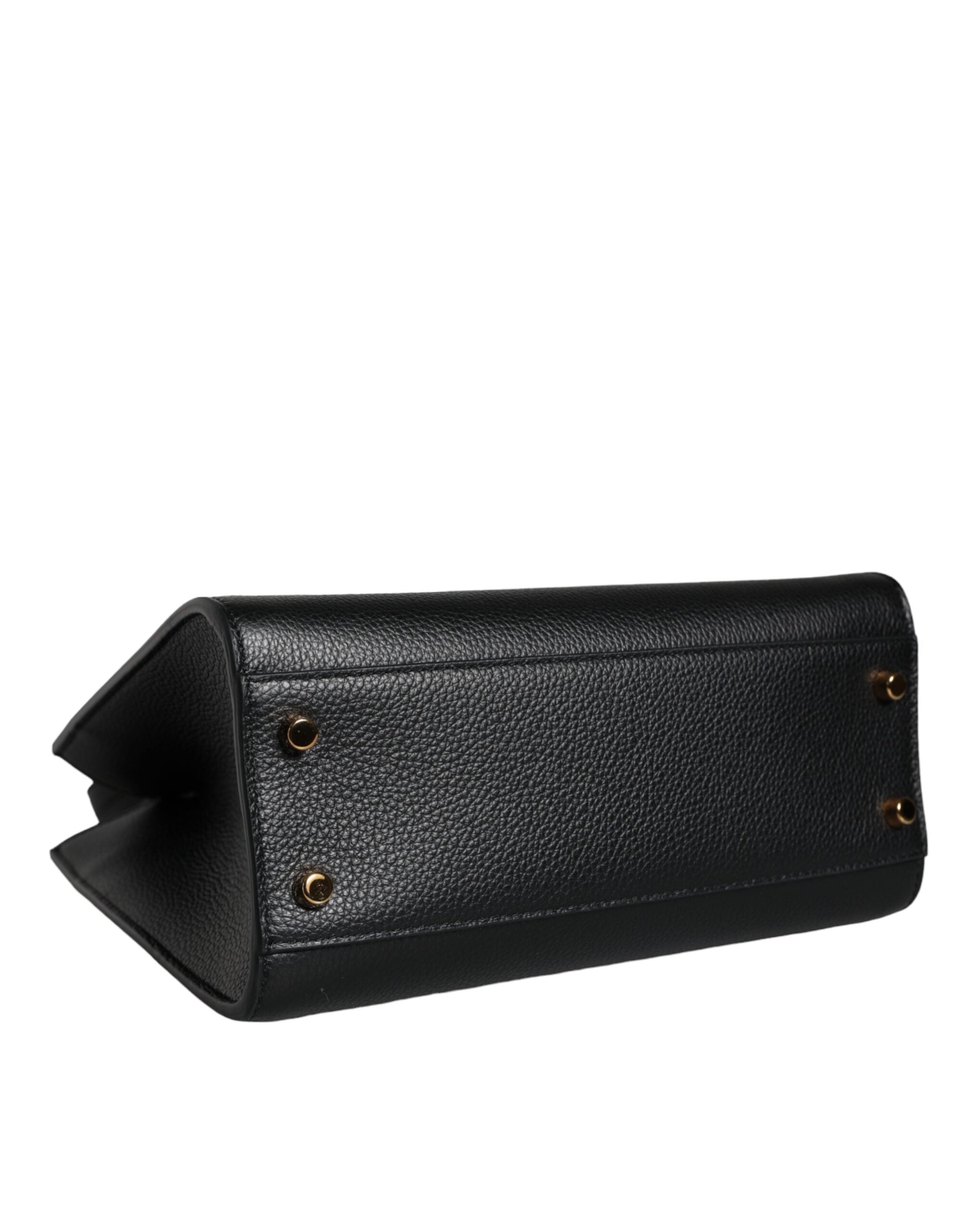 Bolso bandolera Versace pequeño de piel negra con asa superior