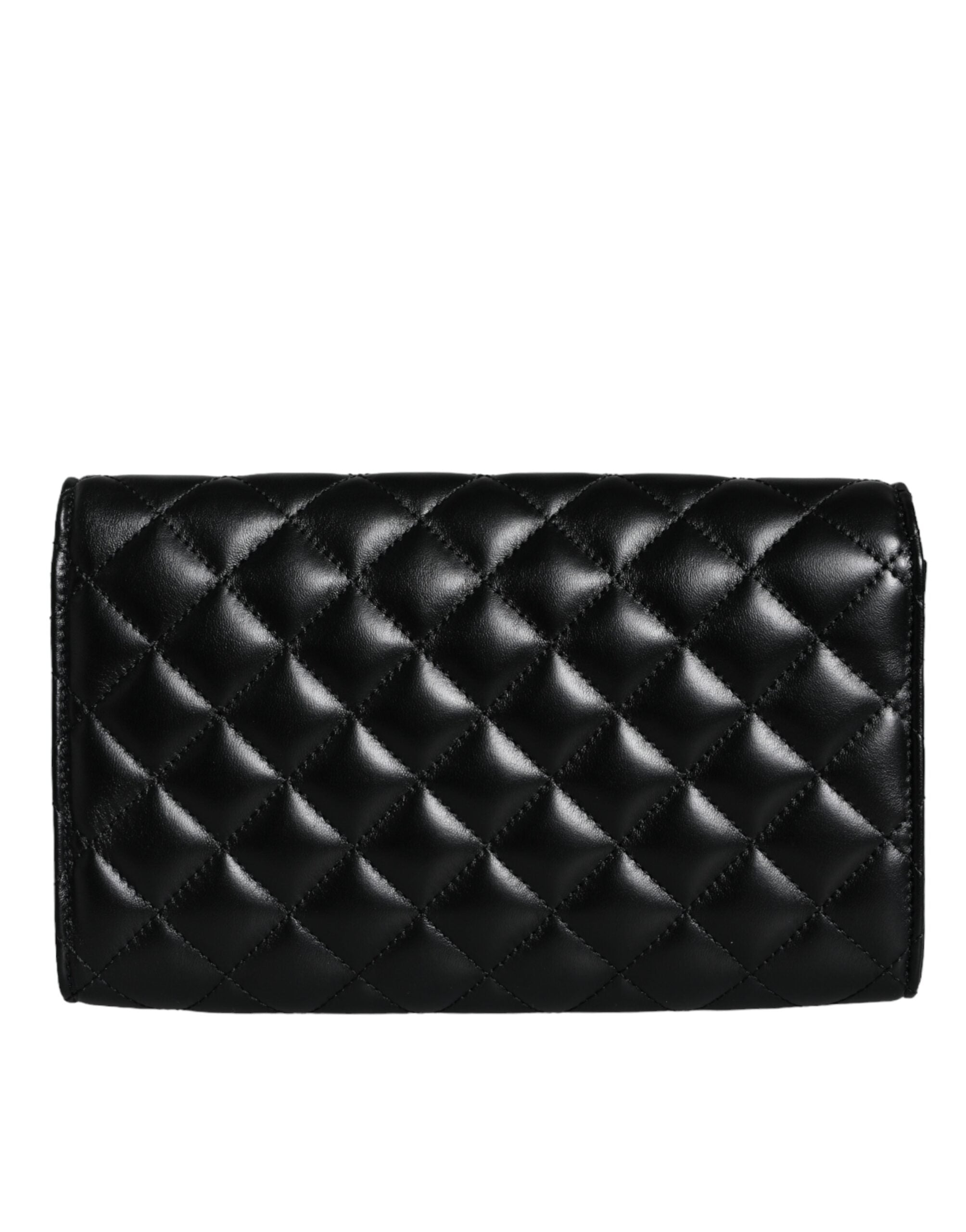 Bolso bandolera Versace de piel napa acolchada negra
