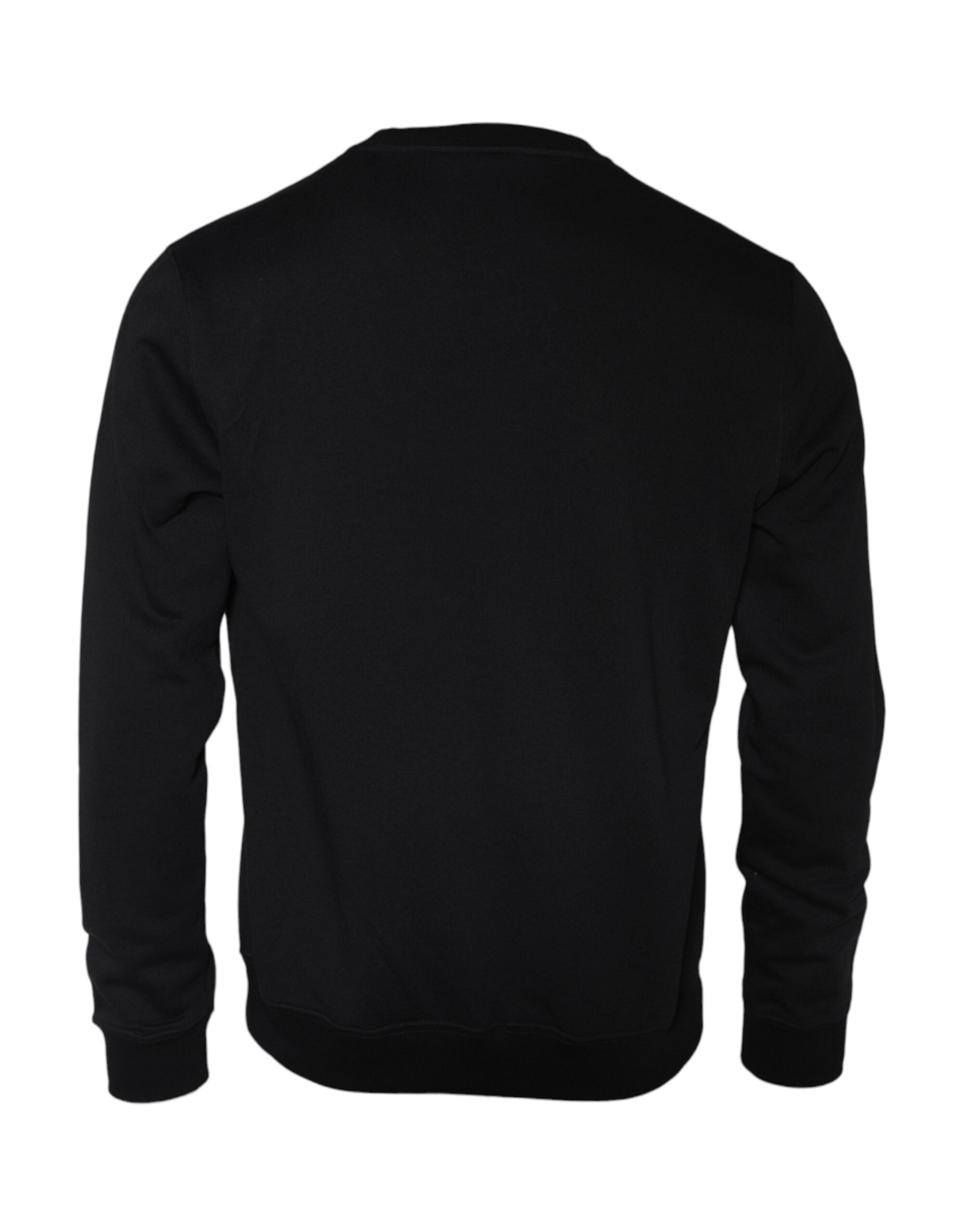 Sudadera con cuello redondo de algodón y polar Medusa negra de Versace