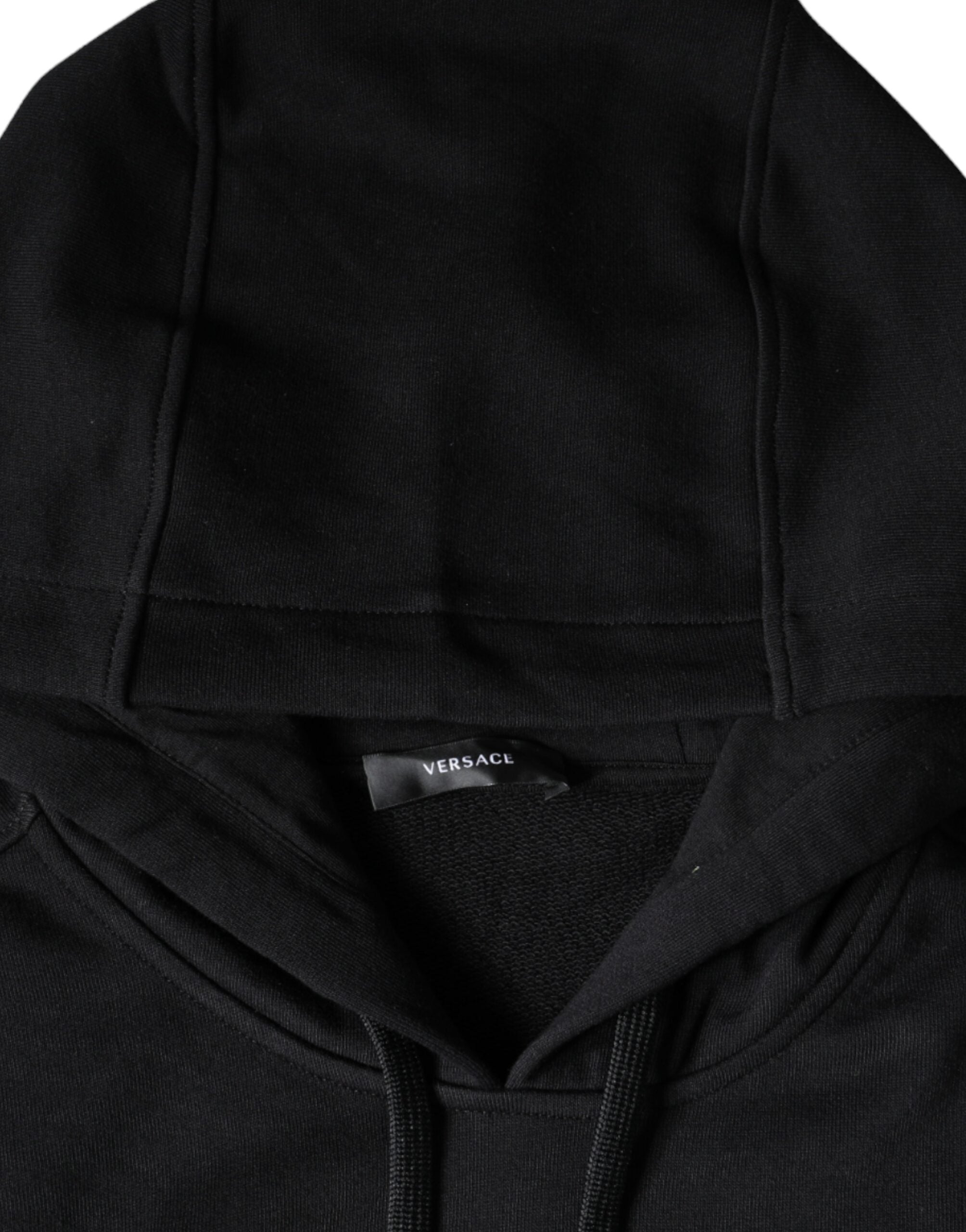 Sudadera con capucha y estampado de Medusa en algodón negro de Versace