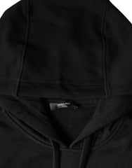 Sudadera con capucha y estampado de Medusa en algodón negro de Versace