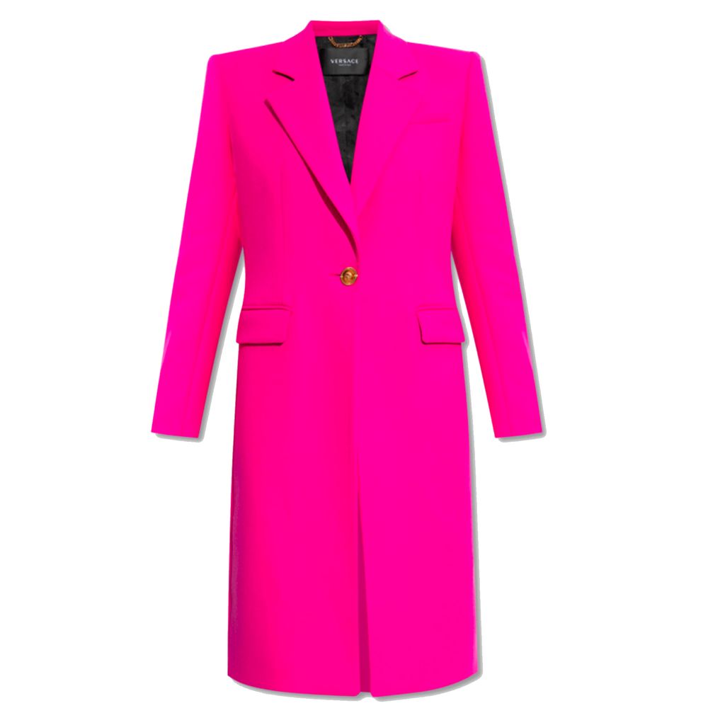 Chaquetas y abrigos de viscosa fucsia de Versace