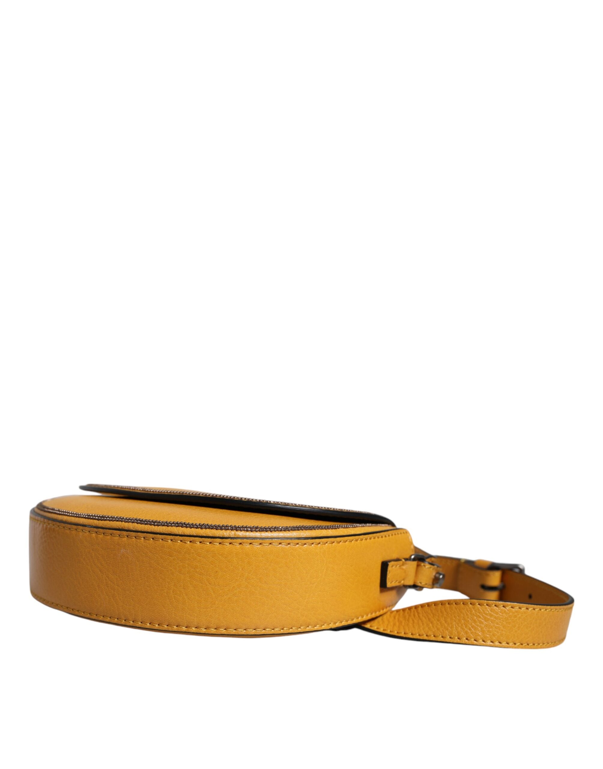 Bolso bandolera Brunello Cucinelli de piel marrón claro con logotipo y correa para la cintura