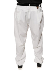 Pantalones de vestir cónicos de algodón blanco para hombre de Brunello Cucinelli