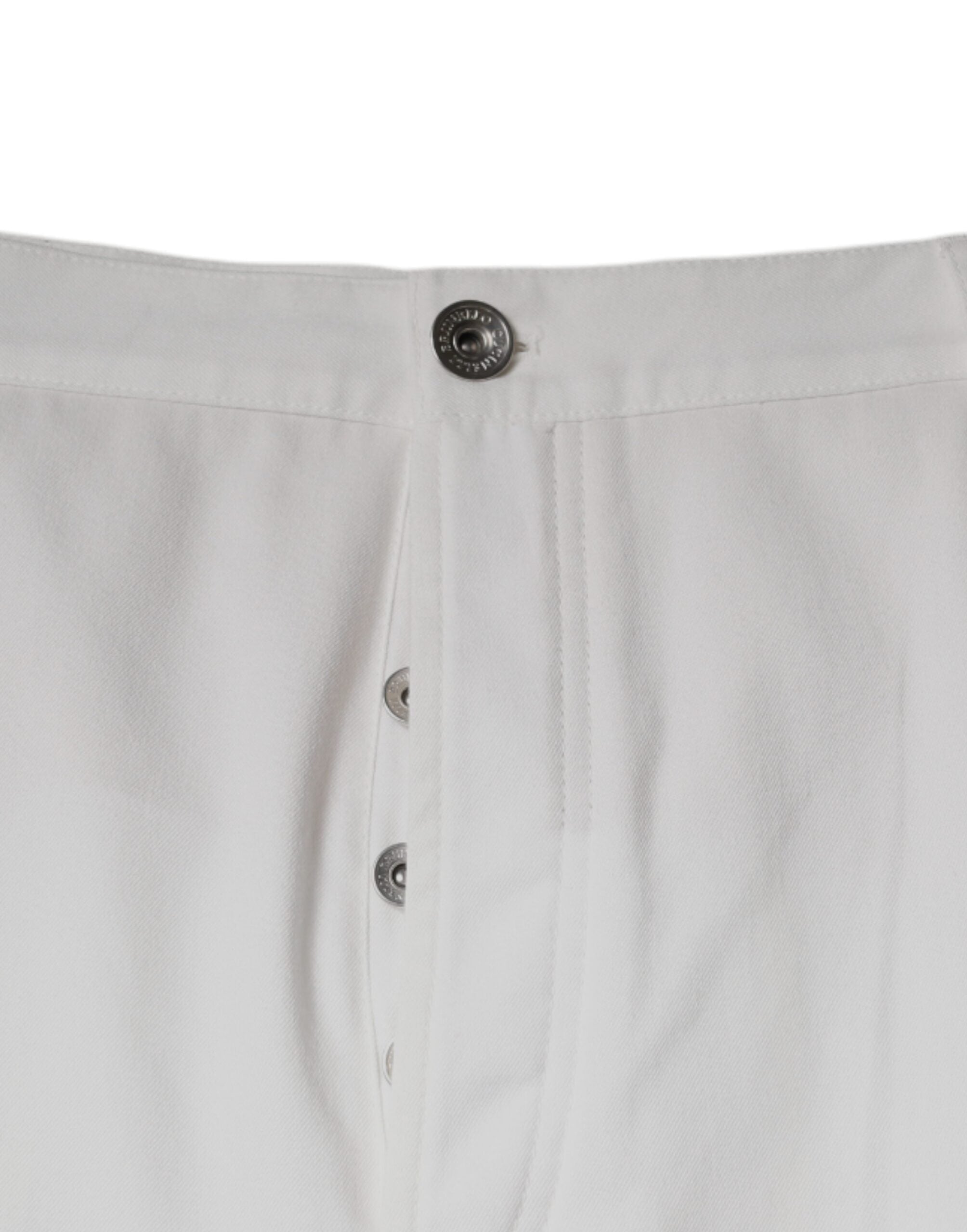Pantalones de vestir cónicos de algodón blanco para hombre de Brunello Cucinelli