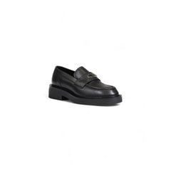 Zapatos planos de cuero negro de Tommy Hilfiger
