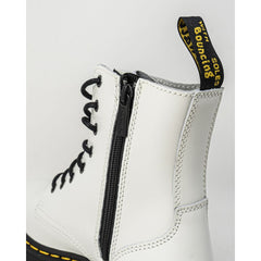 Bota de cuero blanca Dr. Martens