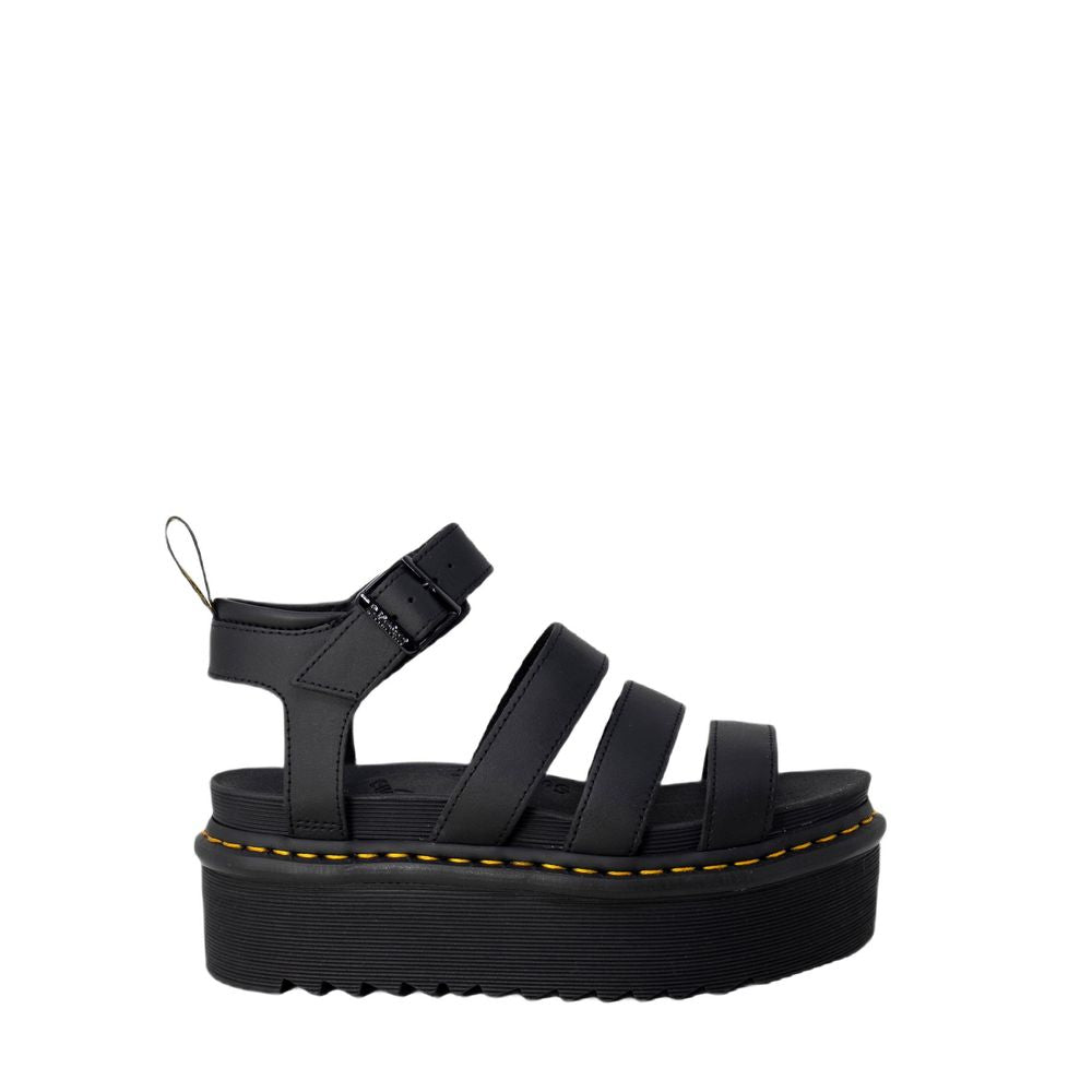 Dr. Martens - Zapatos planos de cuero negro