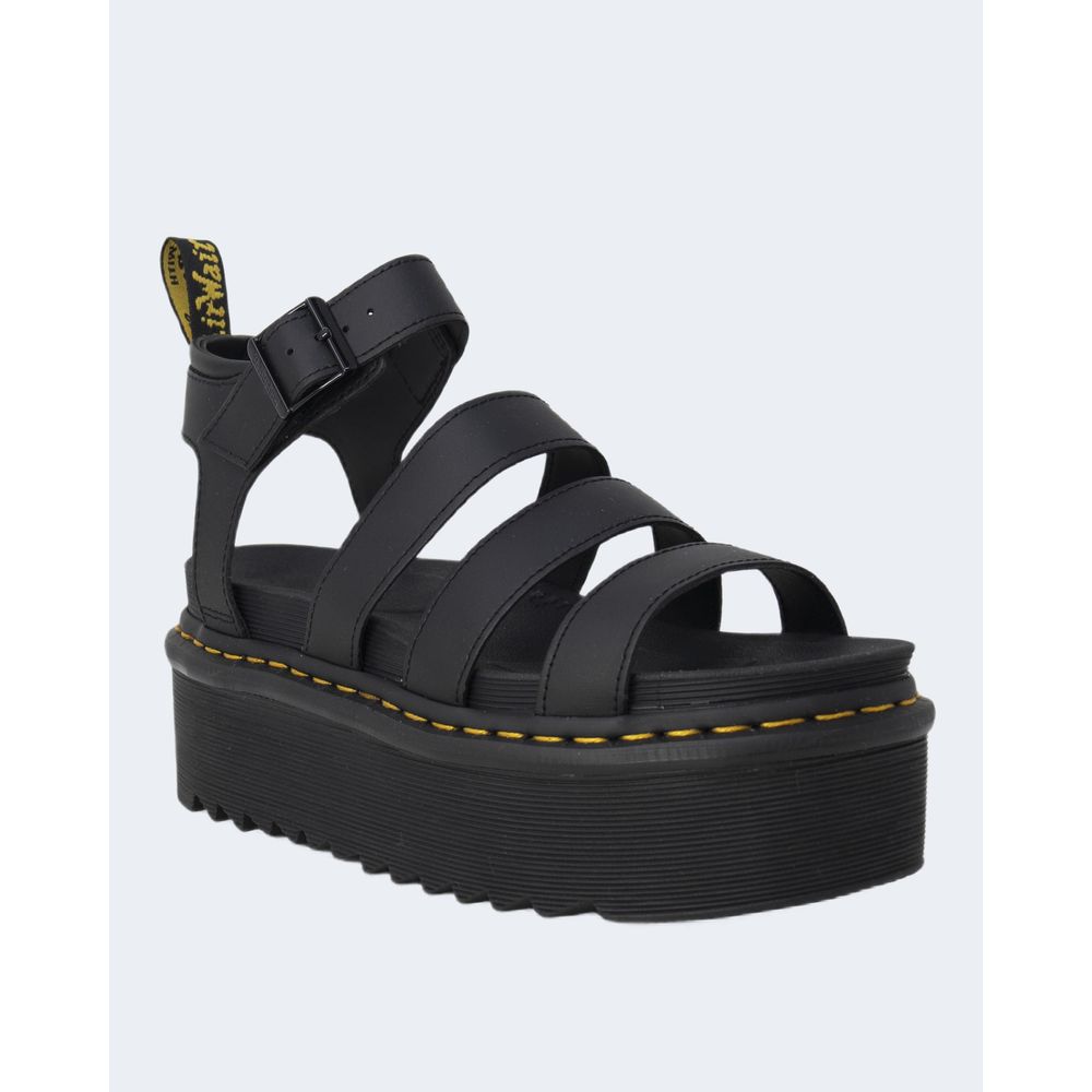 Dr. Martens - Zapatos planos de cuero negro